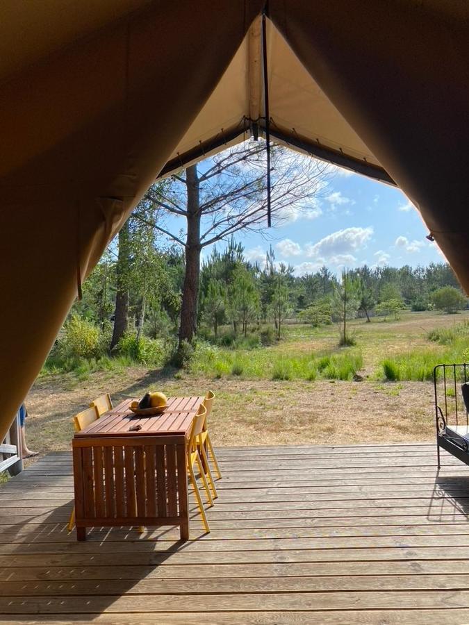Camping La Kahute - Tente Lodge Au Coeur De La Foret كاركان المظهر الخارجي الصورة